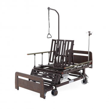 Кровать механическая Мед-Мос E-45A (MM-5628H-03) ЛДСП Венге (спинки с прорезью) с матрасом - 2