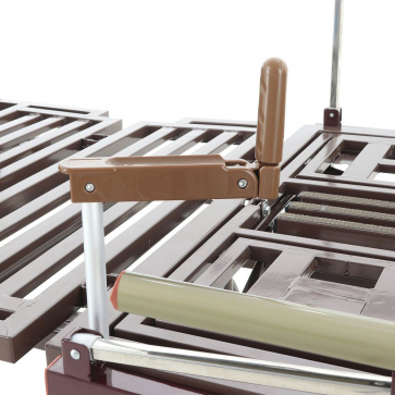 Кровать механическая Мед-Мос E-45A (MM-5628H-03) ЛДСП Венге (спинки с прорезью) с матрасом - 6